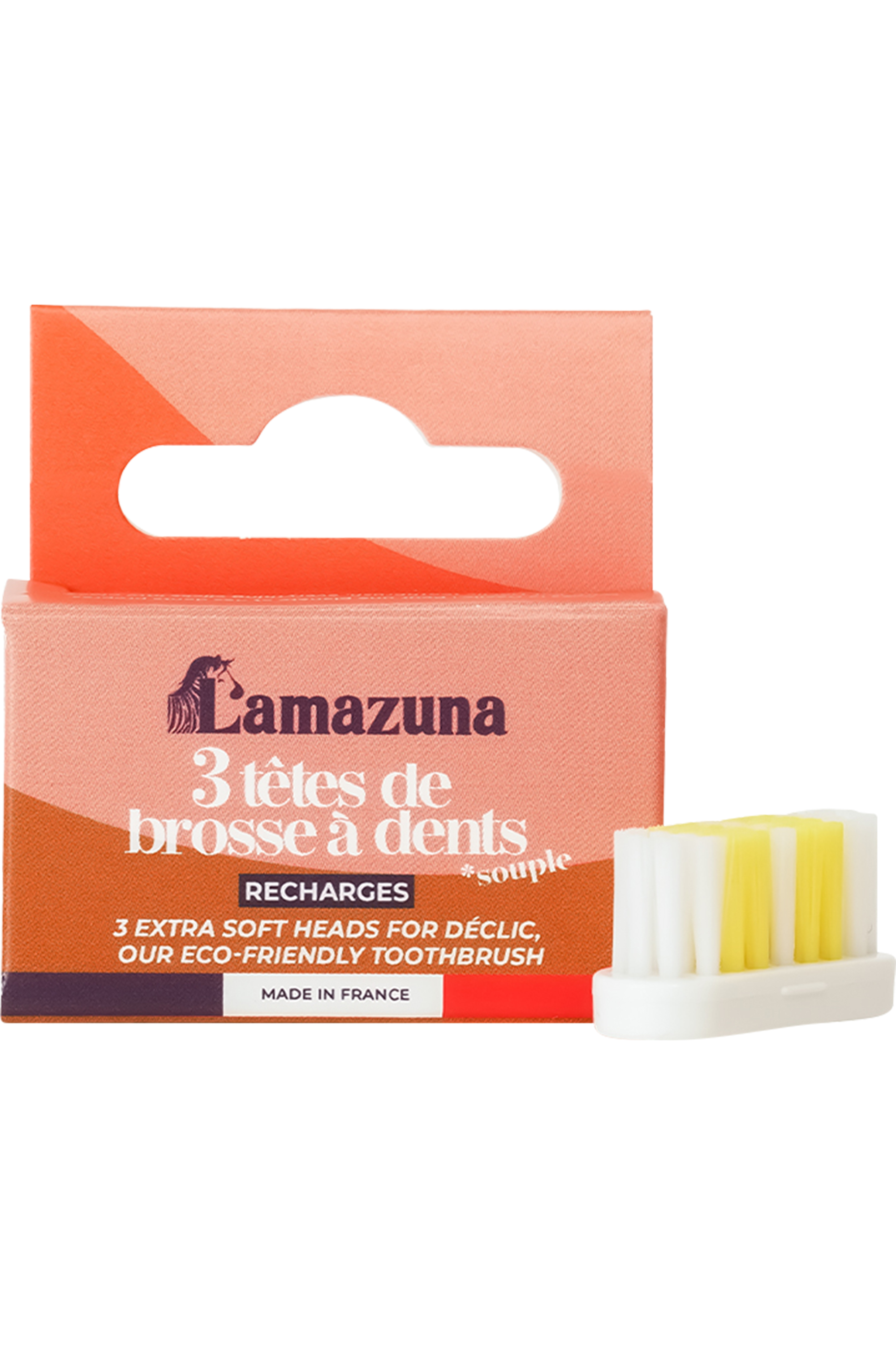 Recharge brosses à dent de 3 têtes souples
