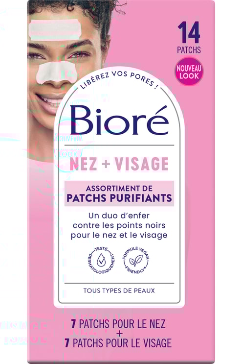Assortiment de 14 patchs purifiants nez et visage