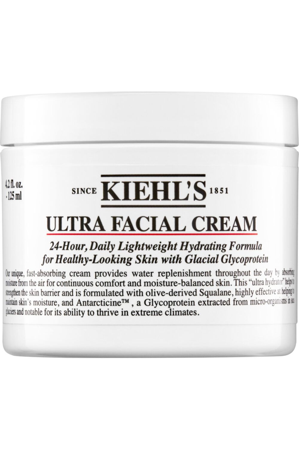 Kiehl's - Crème hydratante 24h à la texture légère Ultra Facial 125 ml