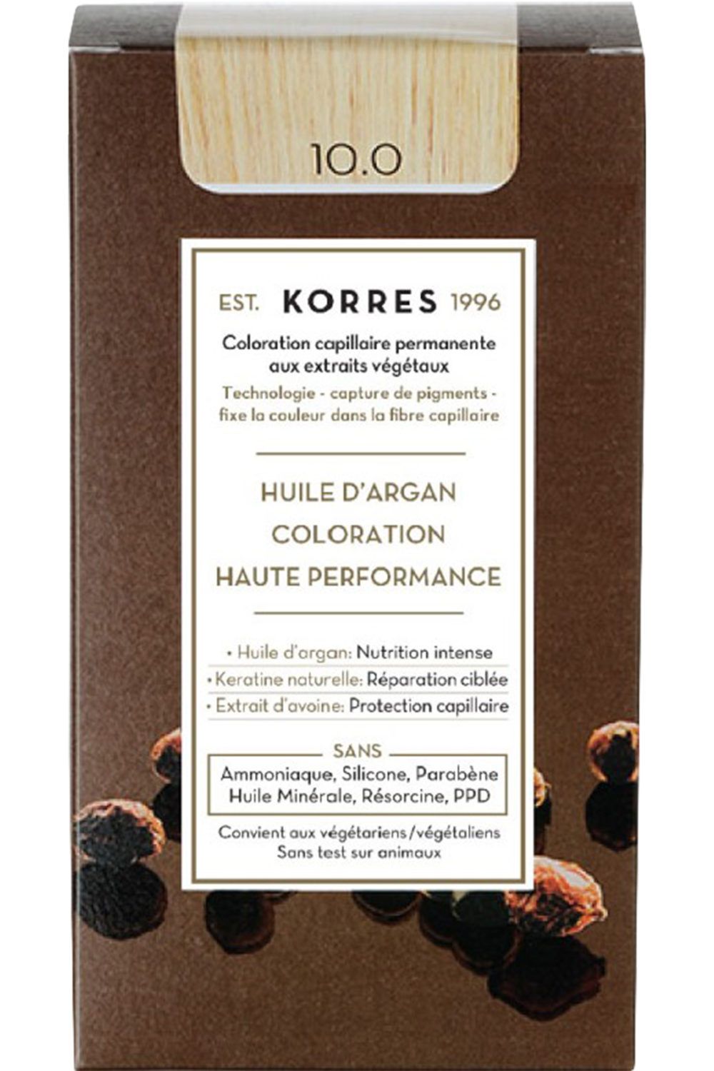 Korres - Coloration permanente huile d'argan Blond platine 10.0