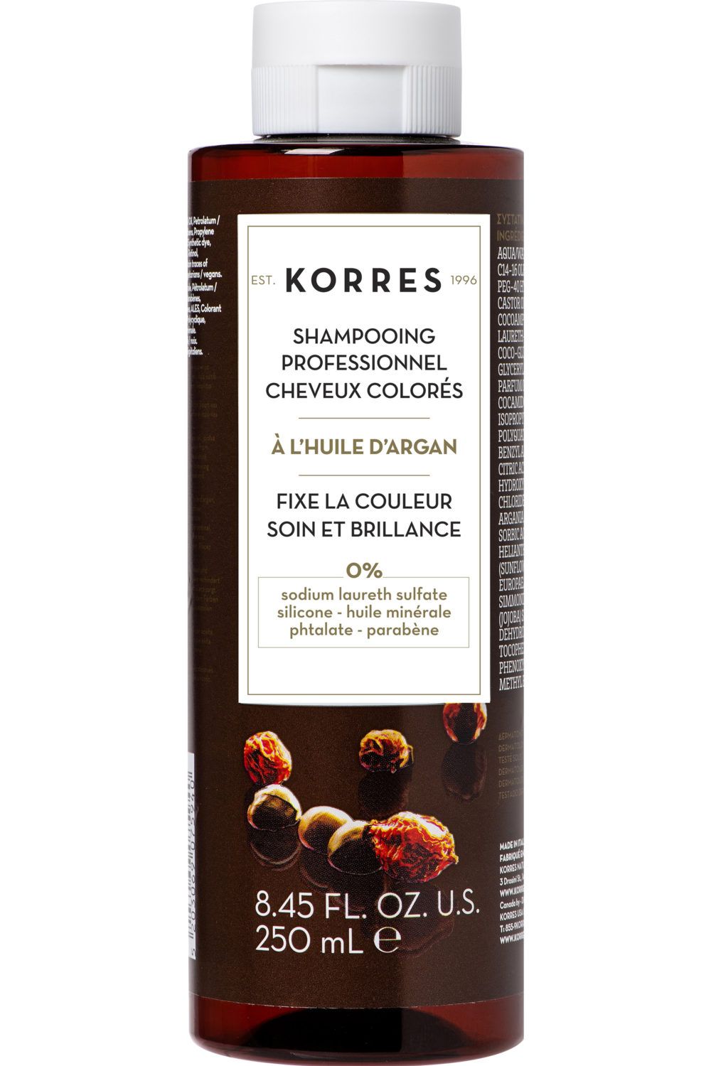 Korres - Shampooing Professionnel Post-Coloration huile d'Argan