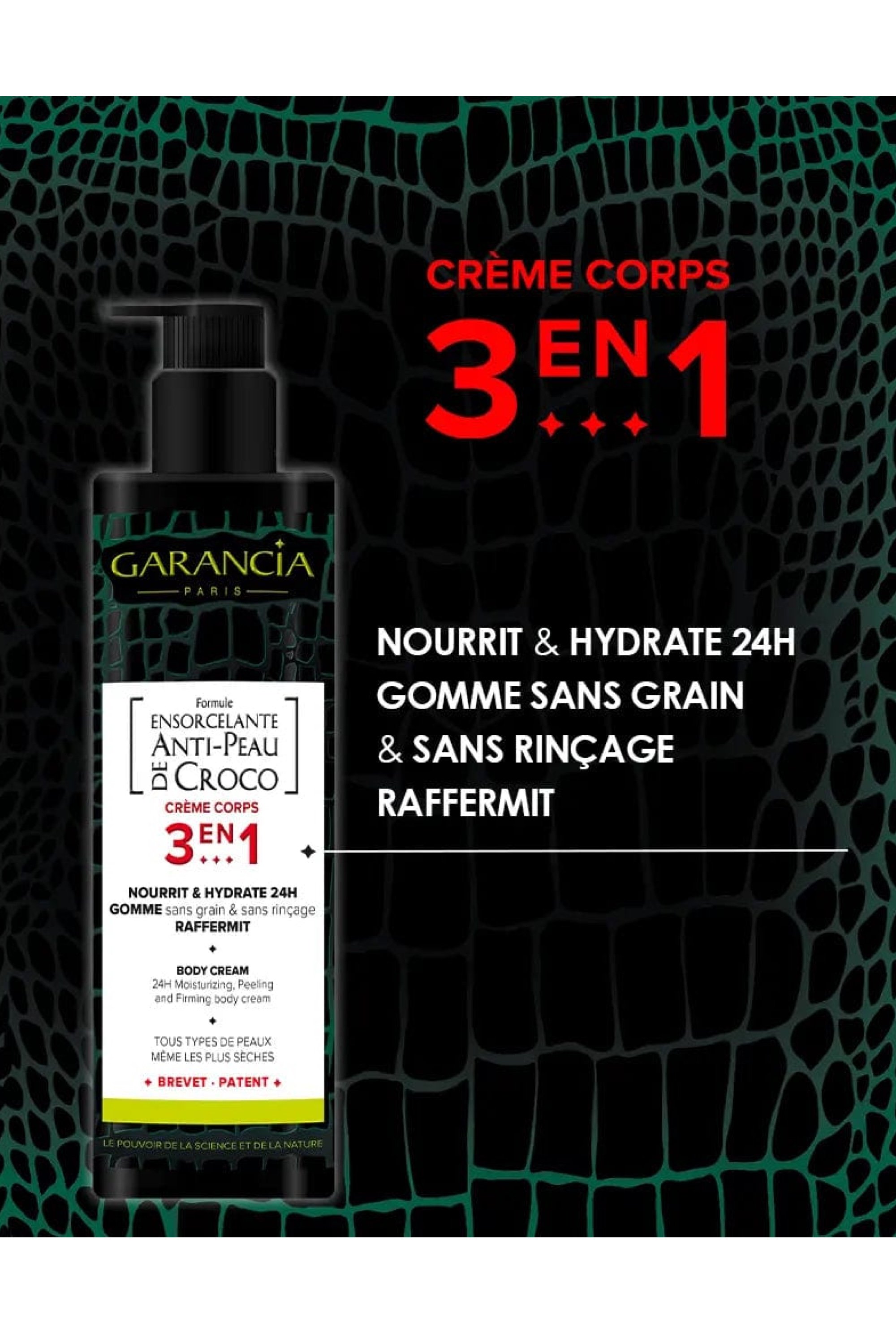 Crème Corps Garancia 'Formule Ensorcelante' Anti-peau De Crocodile - 3 En 1, 150 Ml - Neuf