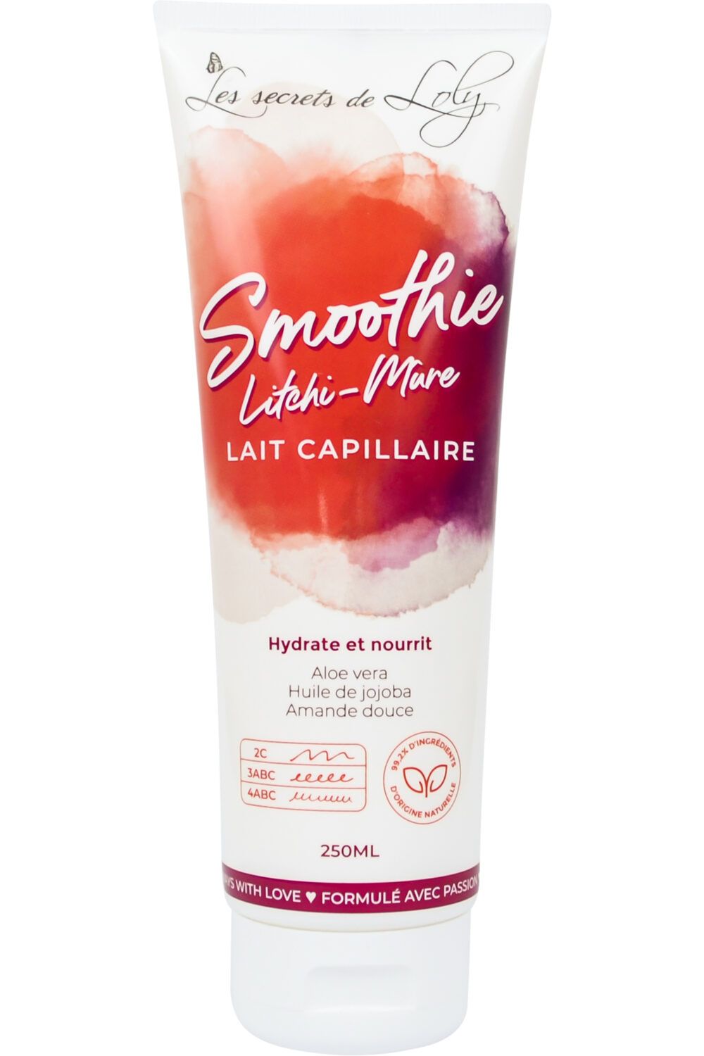 Les Secrets de Loly - Lait capilaire smoothie Litchî-mûre