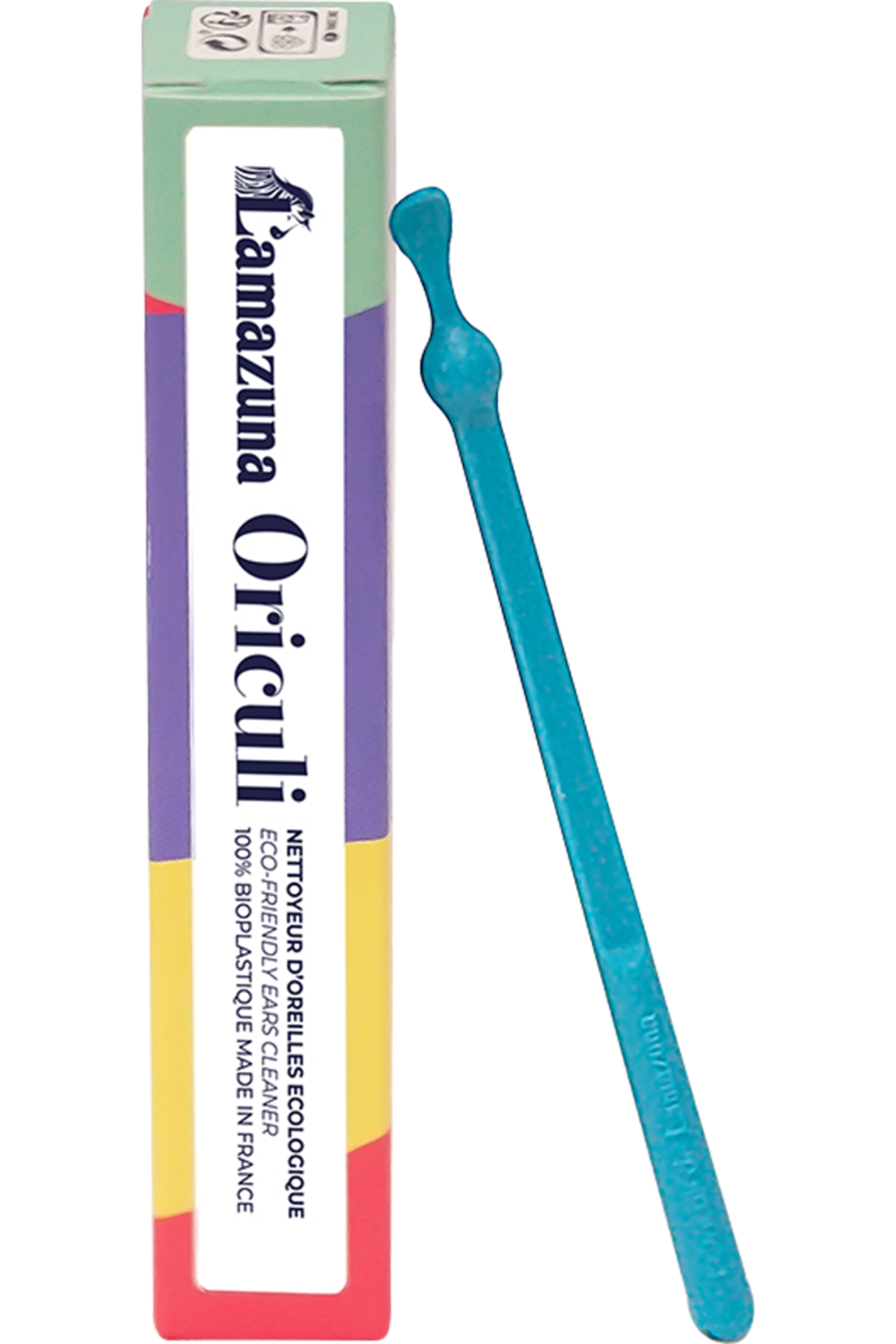 Oriculi en bioplastique bleu