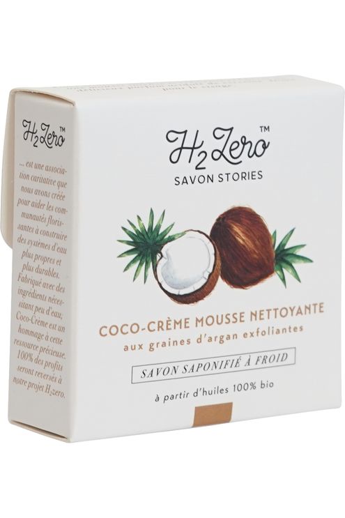 Mousse nettoyante exfoliante solide Coco-crème