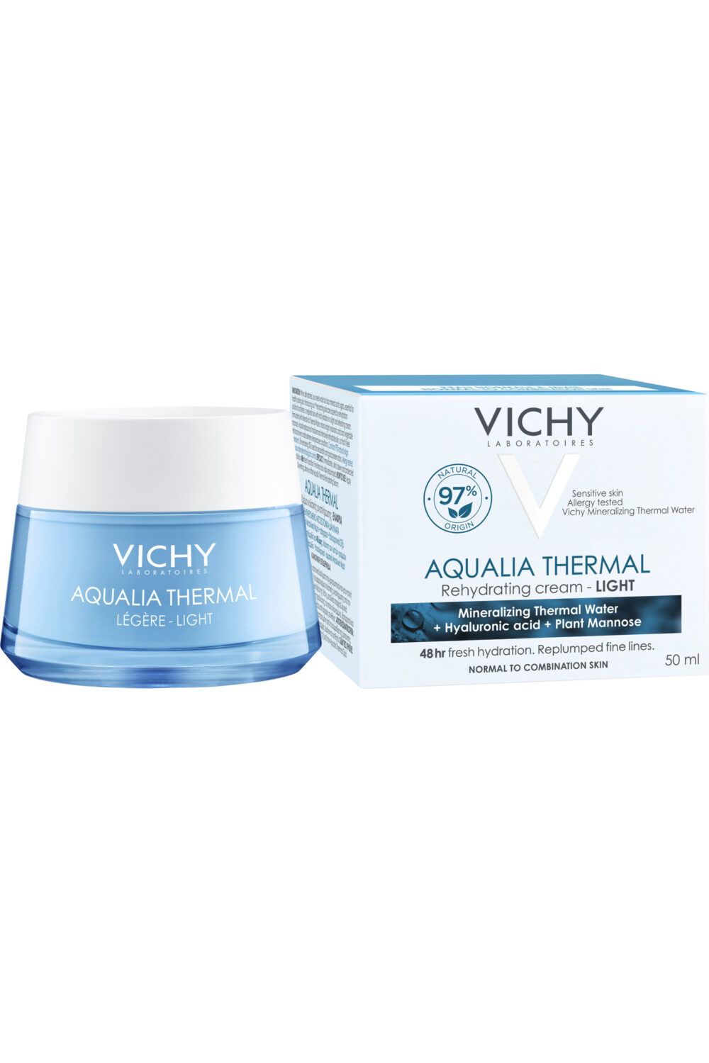 Vichy - Crème hydratante visage pour peaux normales à mixtes Aqualia Thermal 50mL