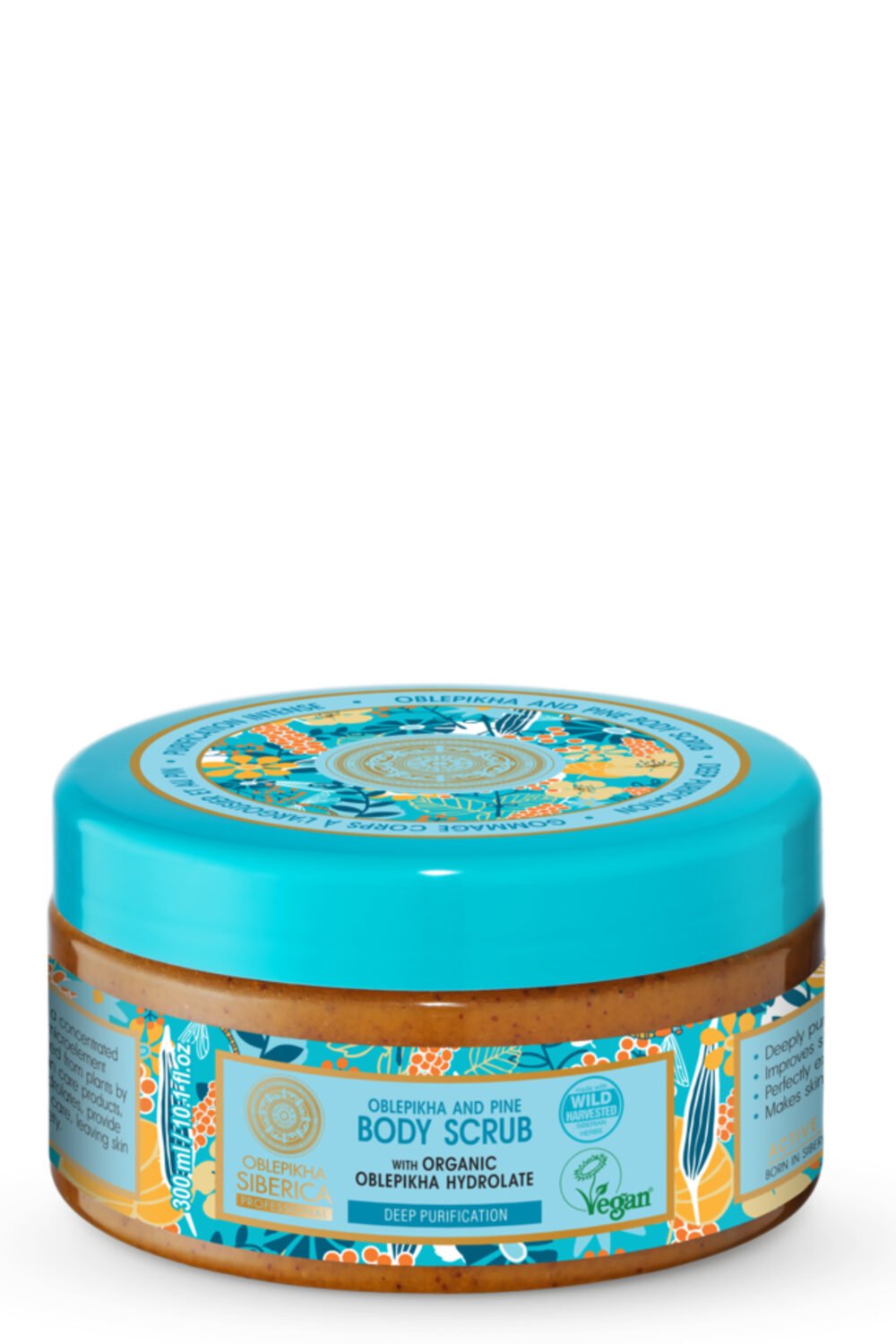 NATURA SIBERICA  Cr&egrave;me de Gommage &agrave; l'Argousier/Miel pour Corps 300 ml