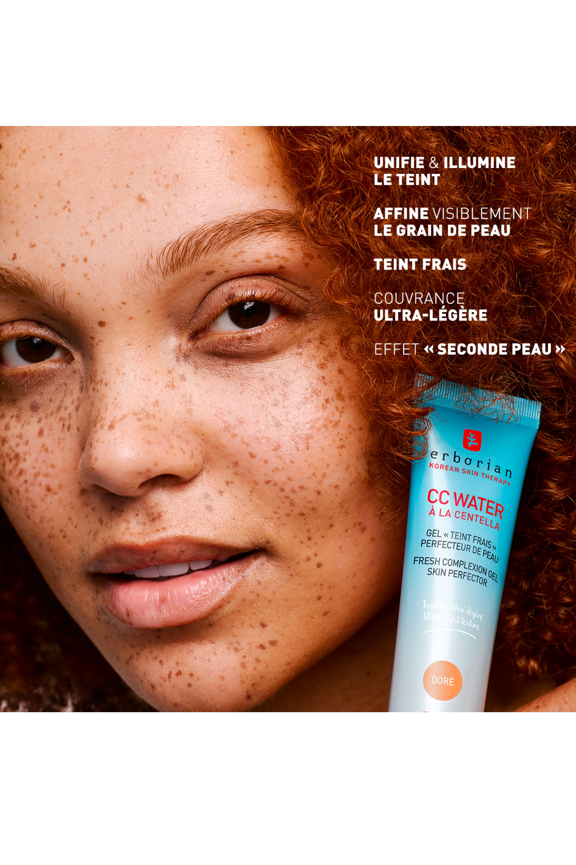 Erborian CC Water Gel Teint Frais Perfecteur De Peau à La Centella - 40 Ml, Doré, Neuf Sous Emballage