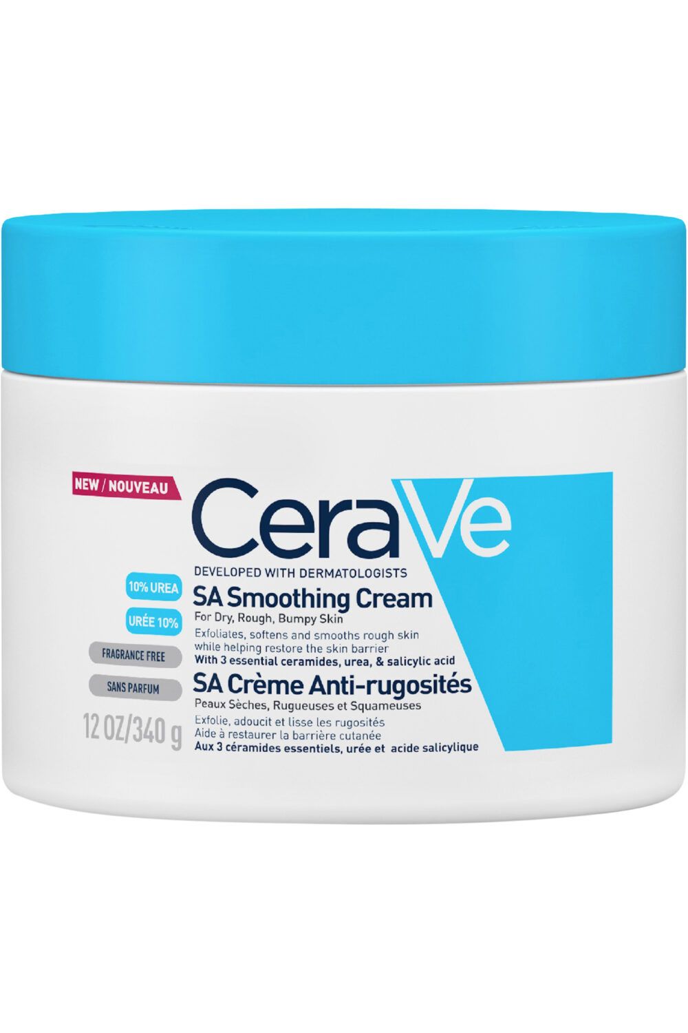 CeraVe - Soin corps hydratant et lissant pour les peaux sèches Sa Anti-rugosités 340mL