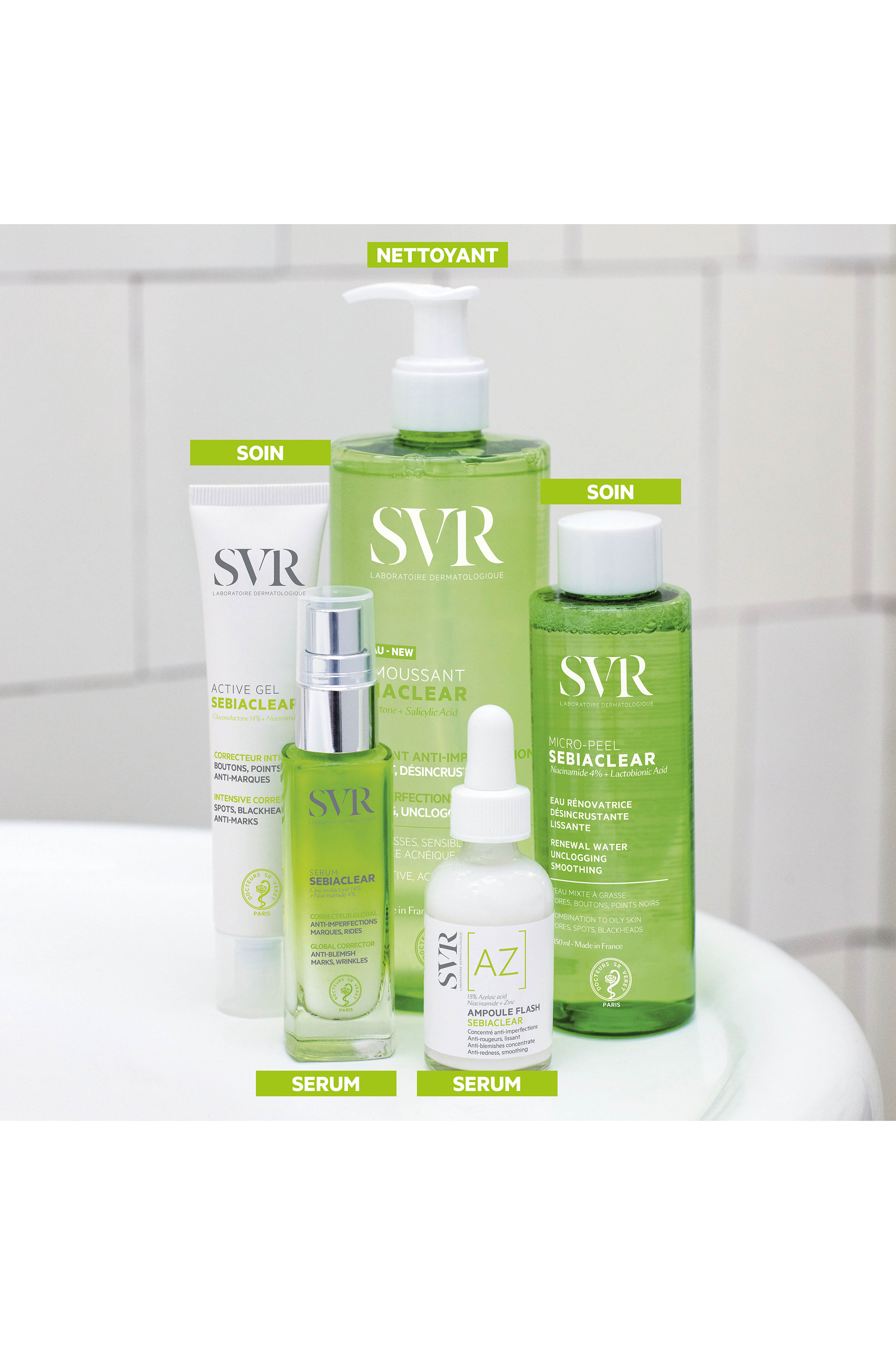 Sérum correcteur global anti-imperfections, marques, rides Sebiaclear