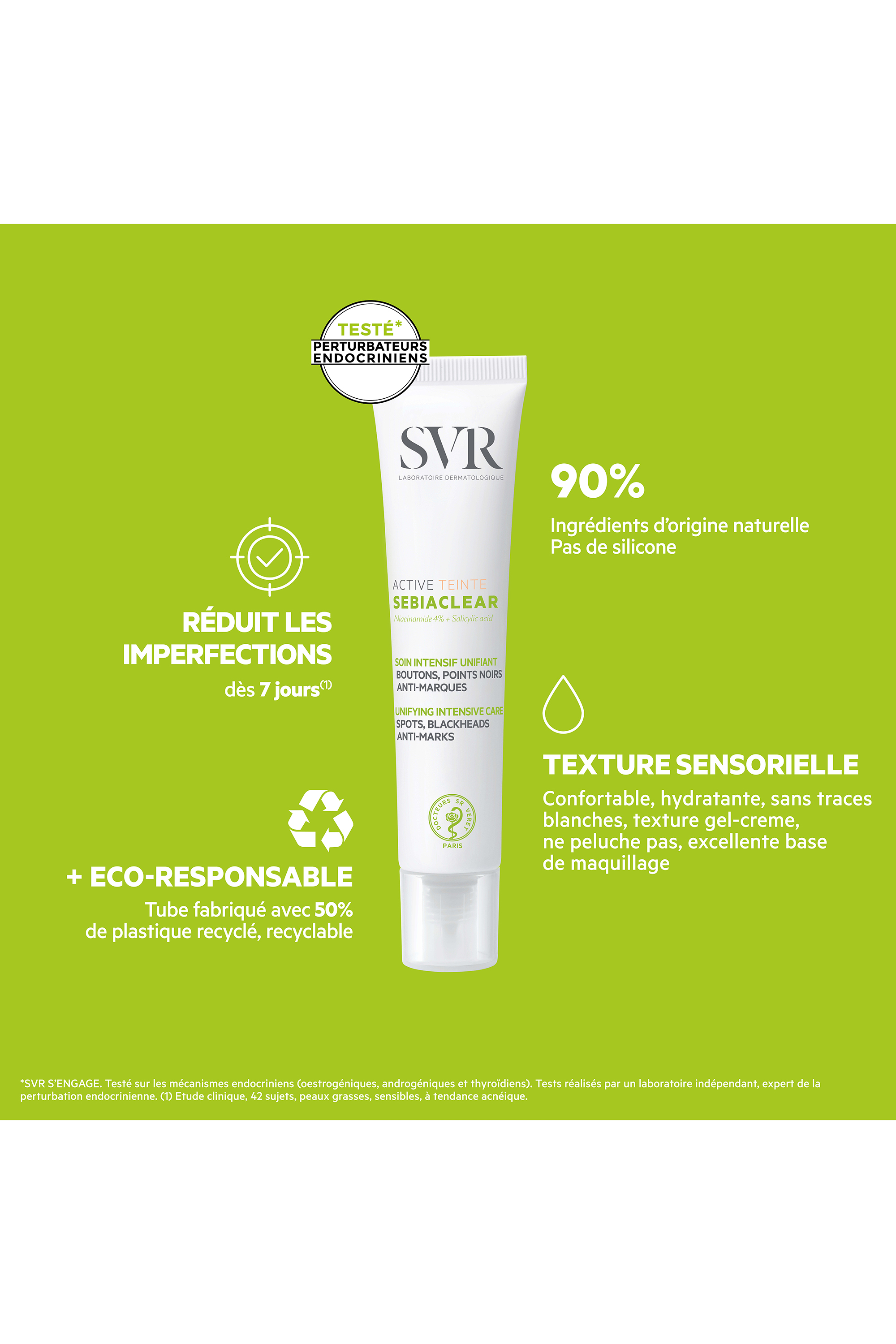 Soin teinté intensif unifiant boutons, points noirs, anti-marques Sebiaclear
