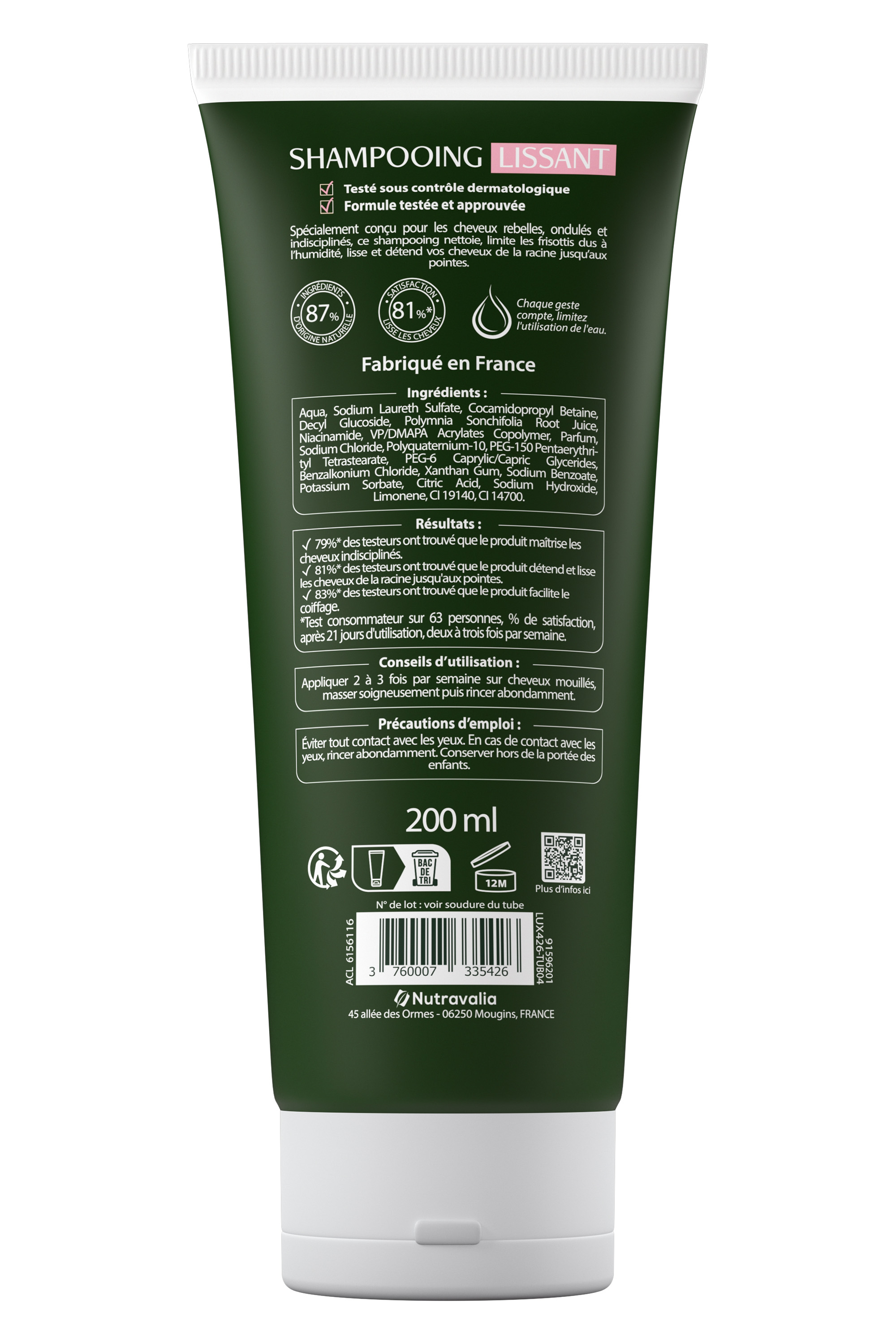 Shampoing lissant