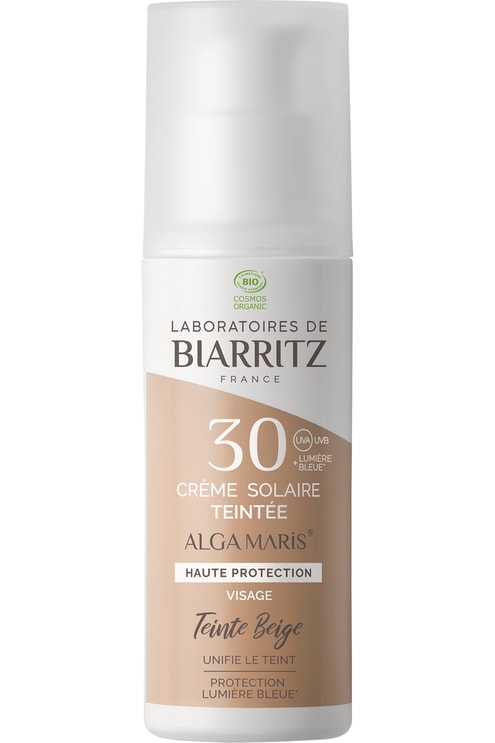 Crème solaire visage teintée SPF30