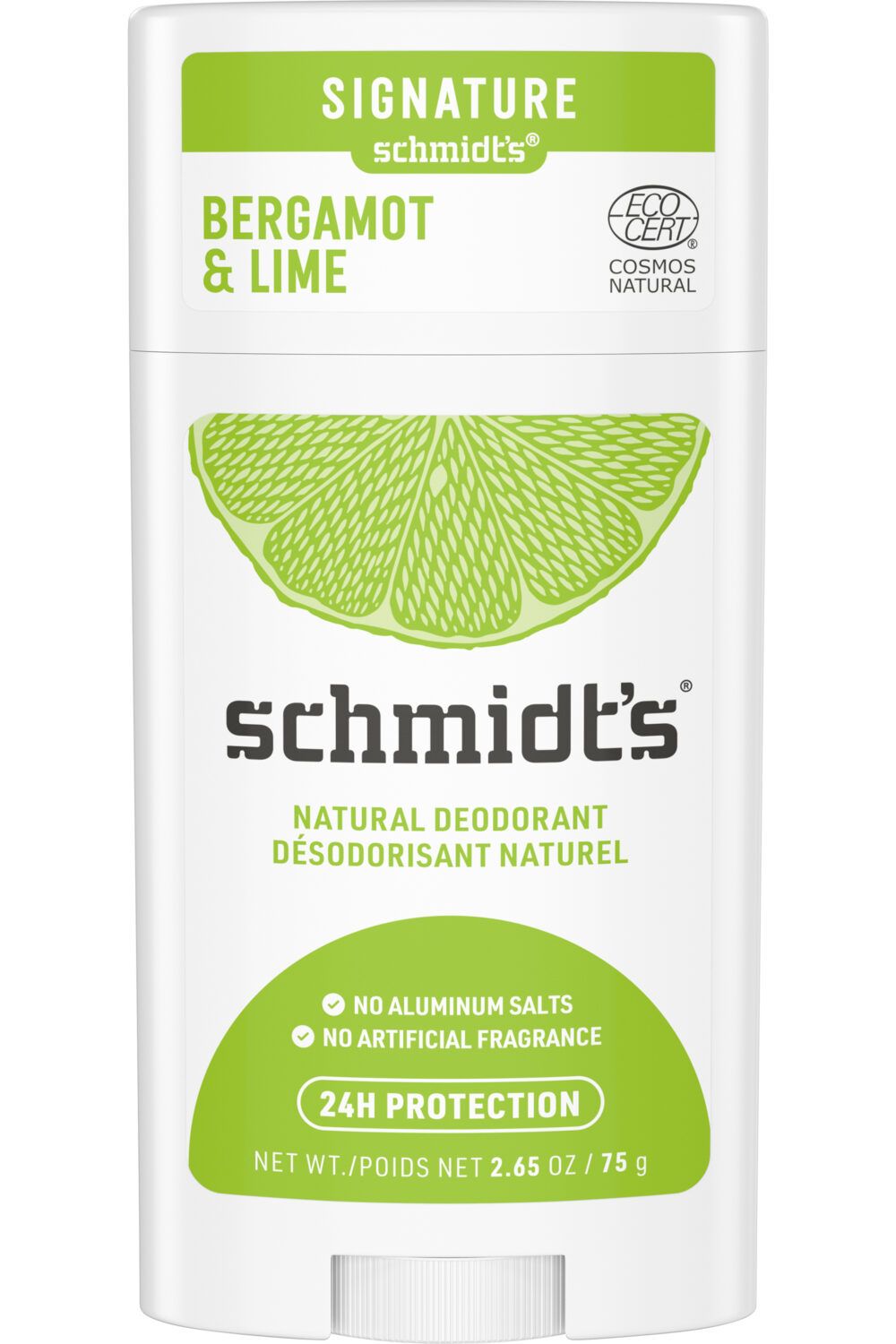 Schmidt’s - Déodorant stick bergamote et citron vert 58ml