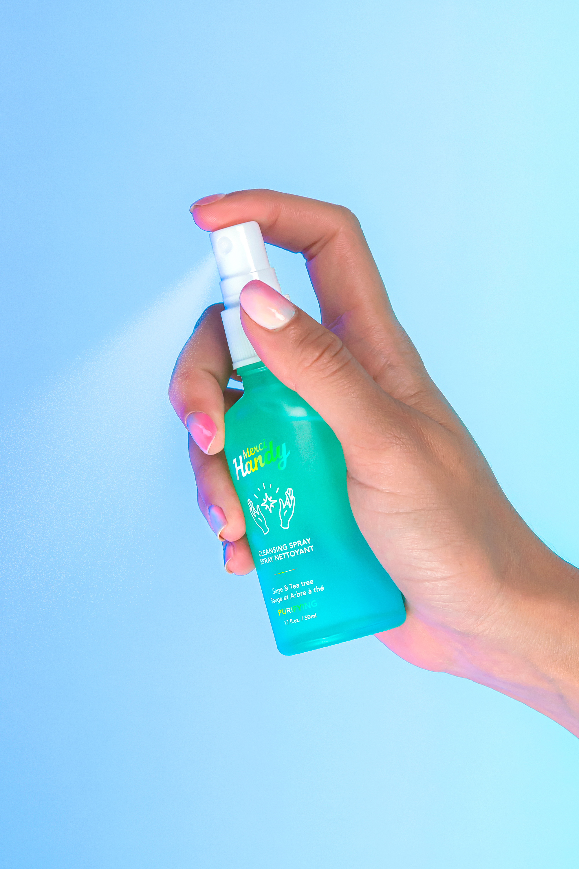 Spray nettoyant mains purifiant