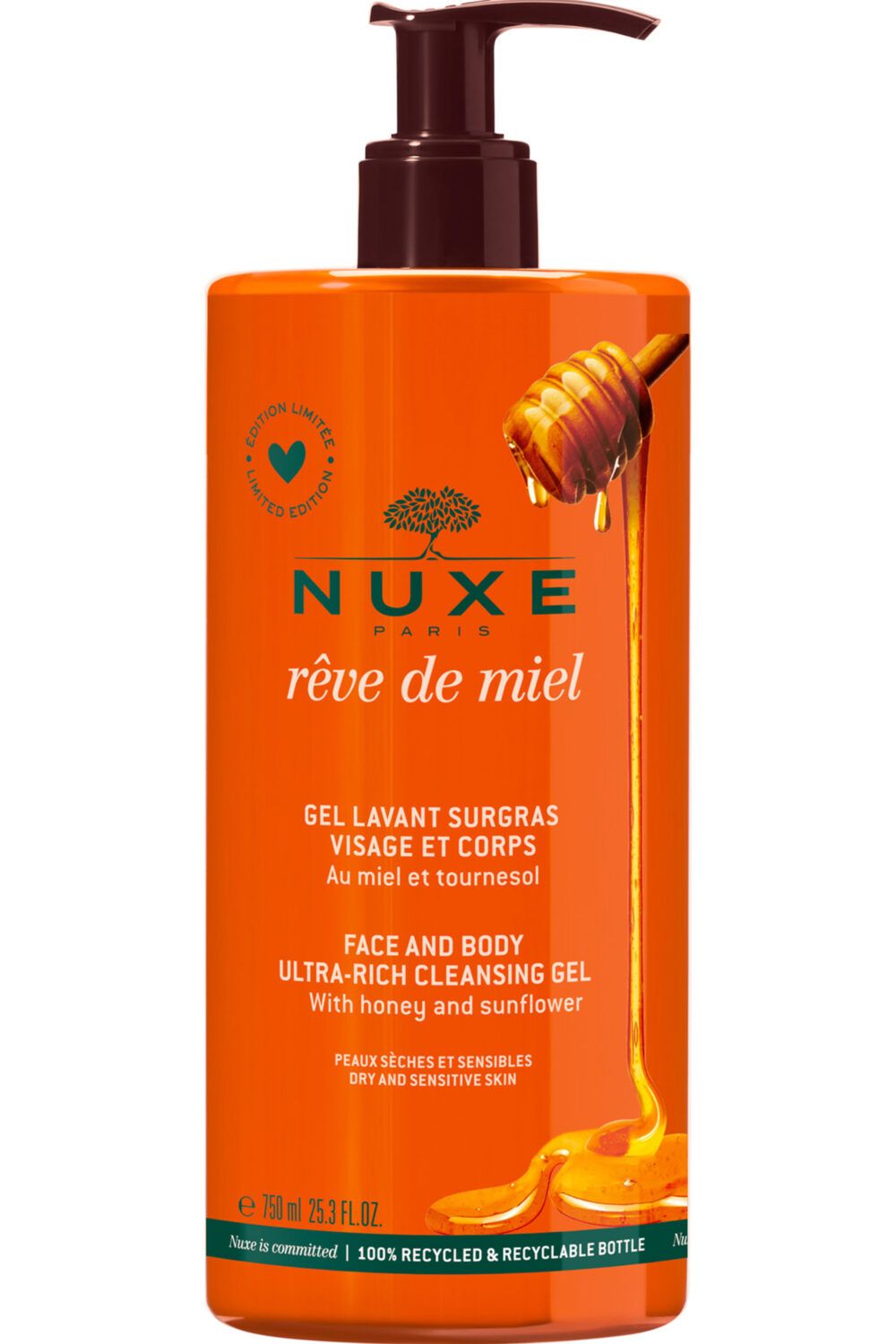 Nuxe - Gel lavant surgras visage et corps Rêve de Miel®