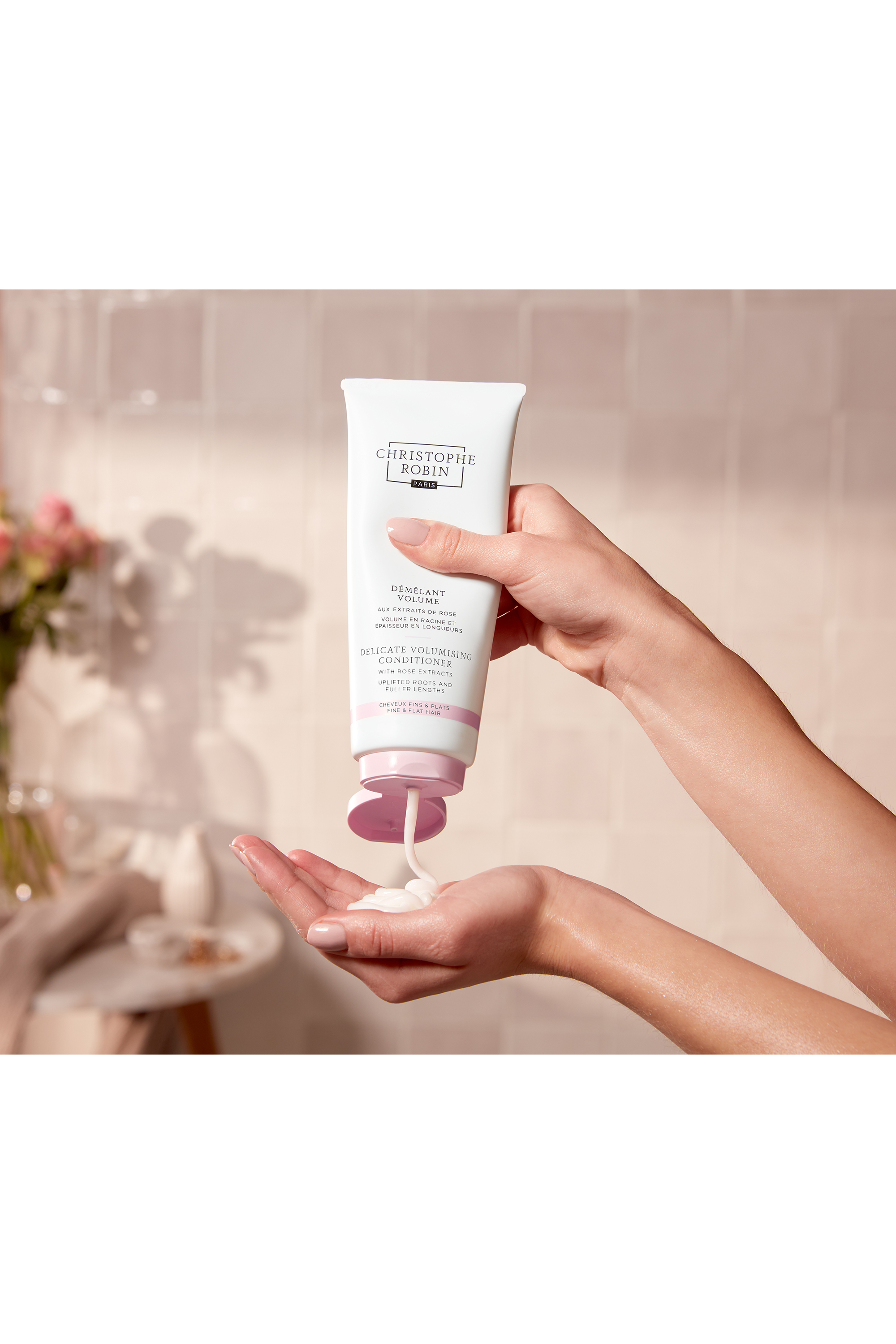 Démêlant volume aux extraits de rose