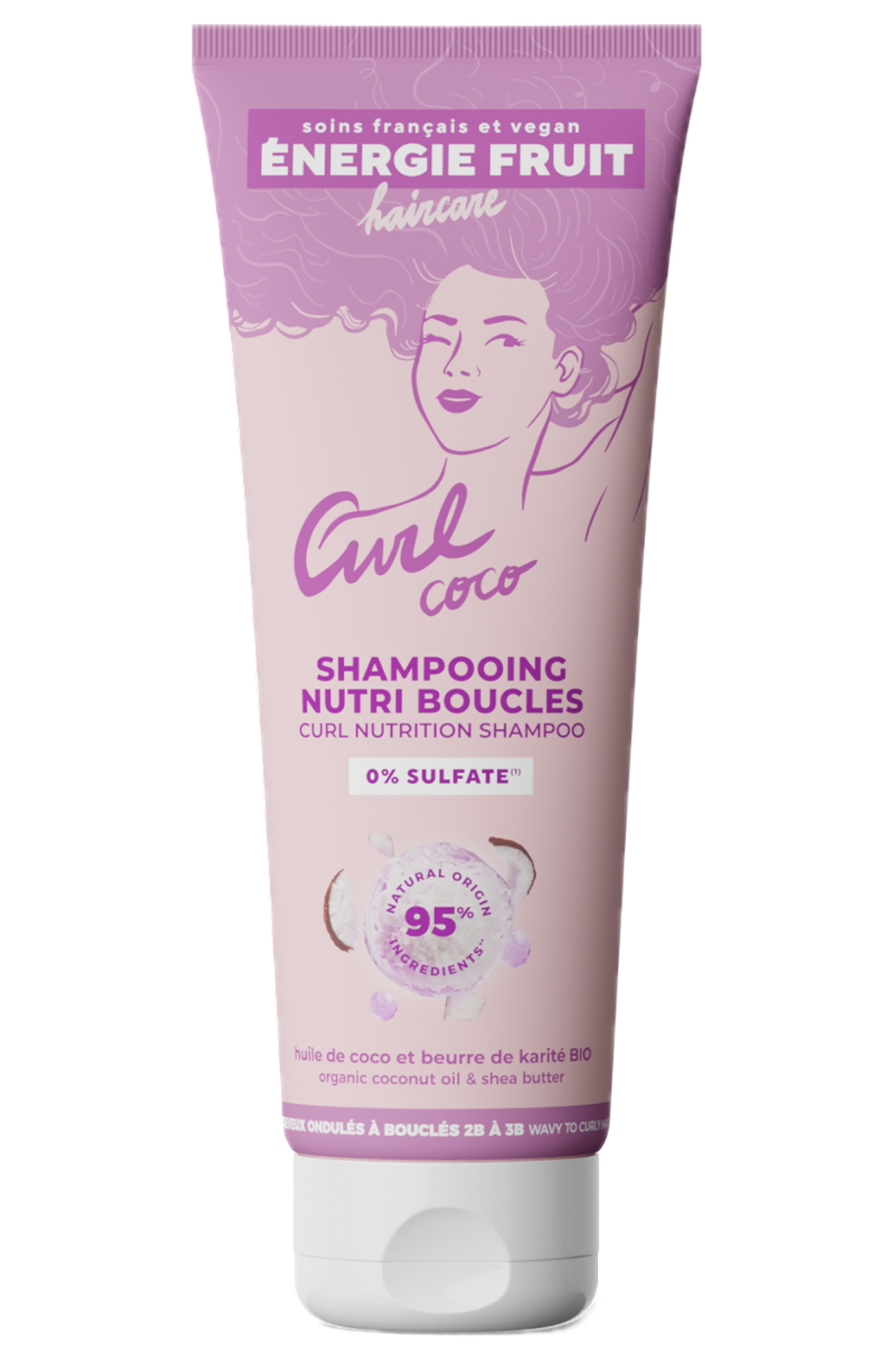 Shampoing pour cheveux bouclés à la coco & huile de karité