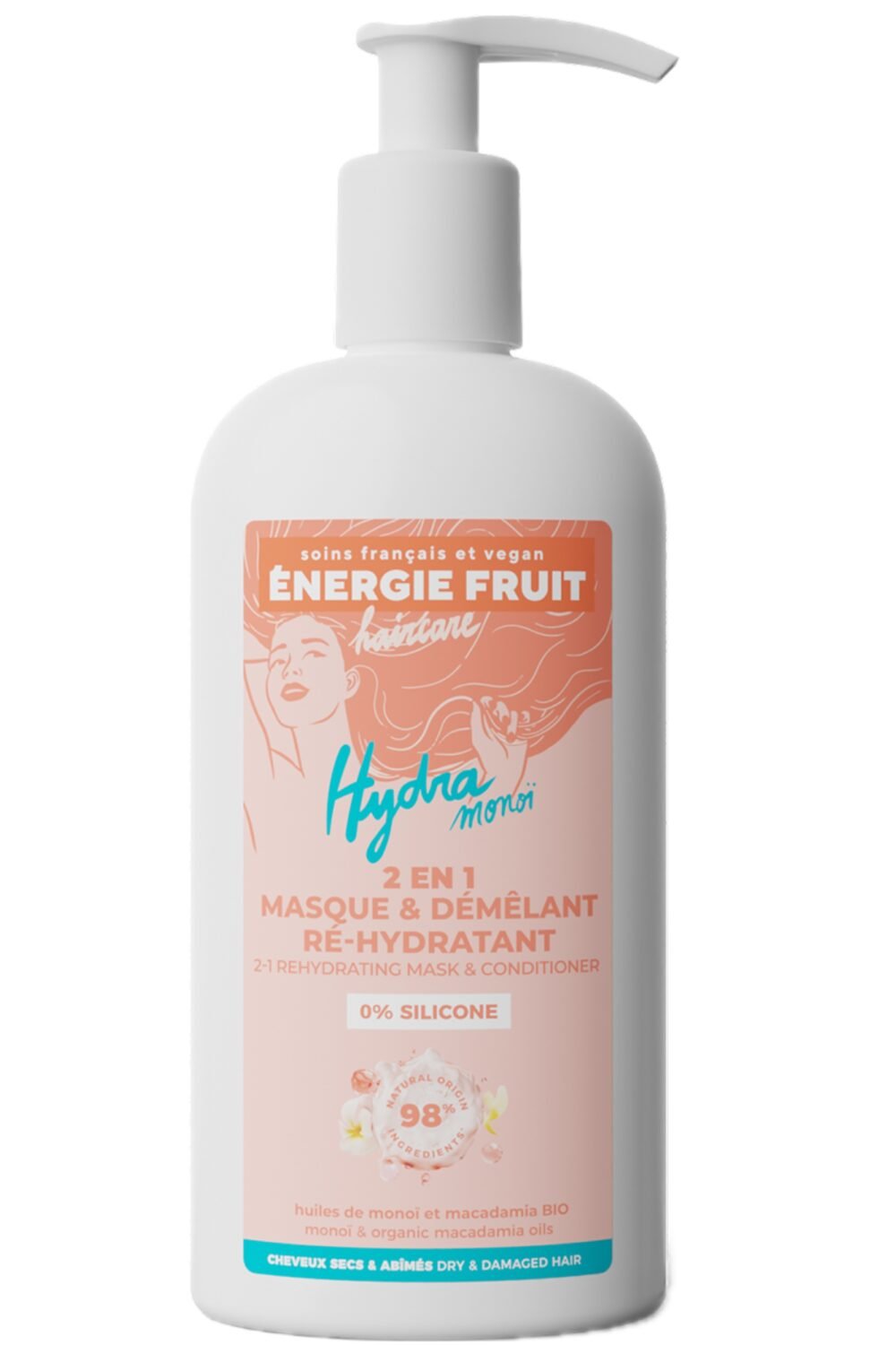 Energie Fruit - Masque capillaire 2-en-1 au monoï & huile de macadamia