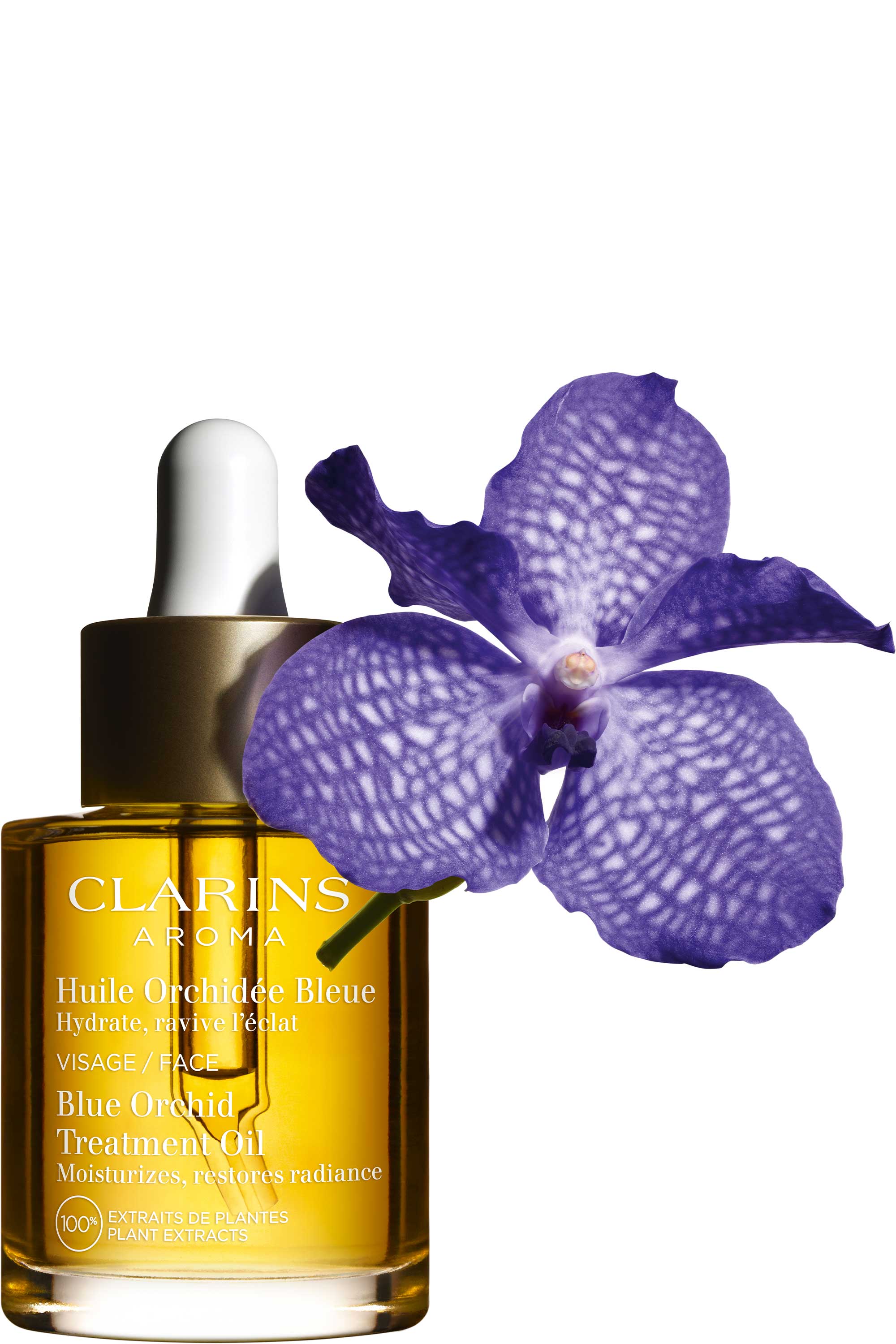 Huile visage hydratante Orchidée Bleue