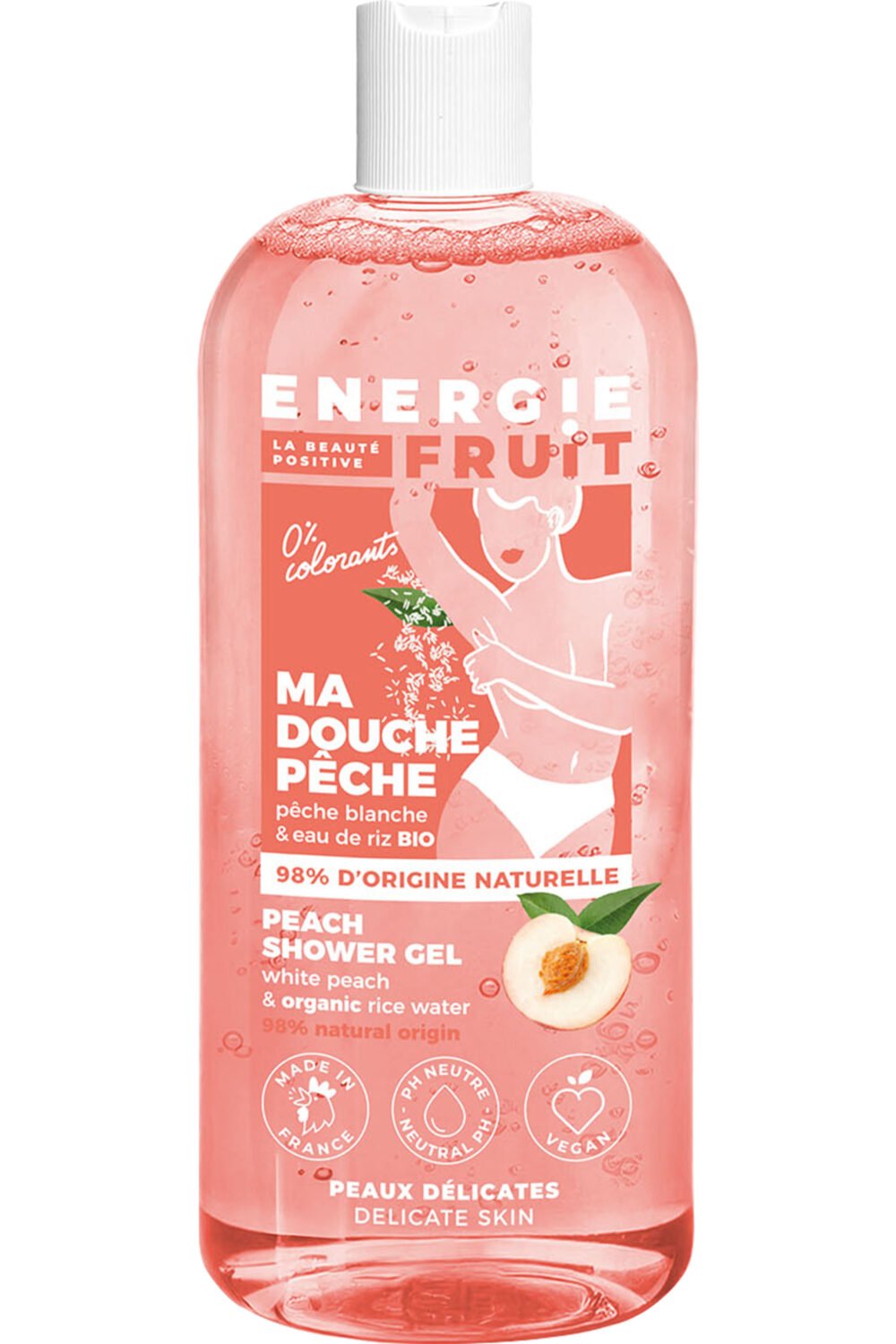 Energie Fruit - Gel douche pêche blanche & eau de riz
