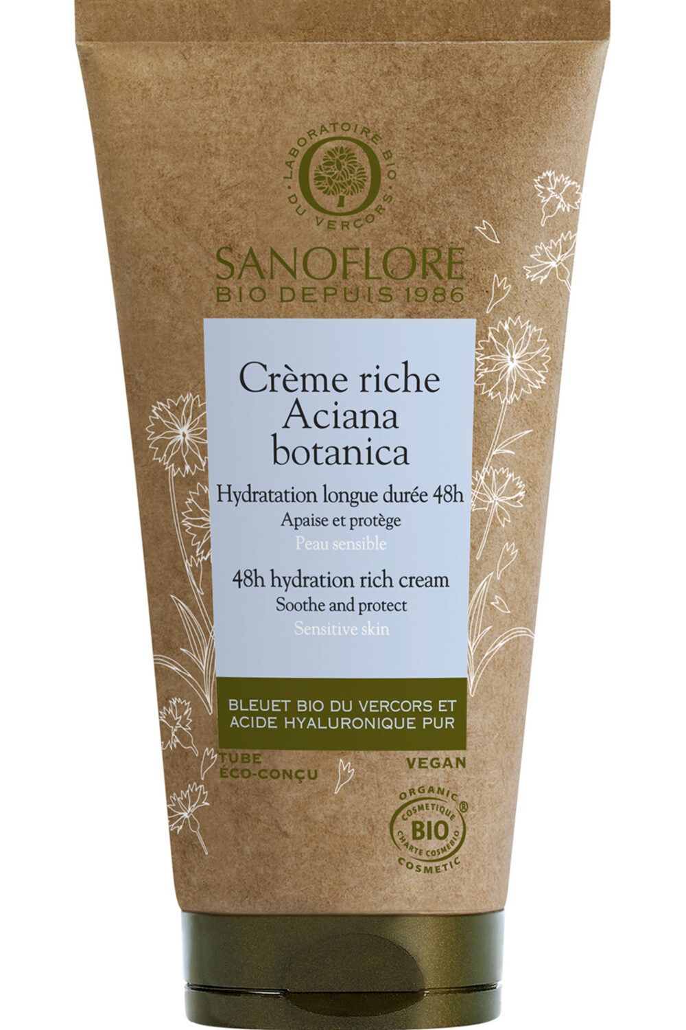 Sanoflore - Crème riche hydratante apaisante Aciana Botanica