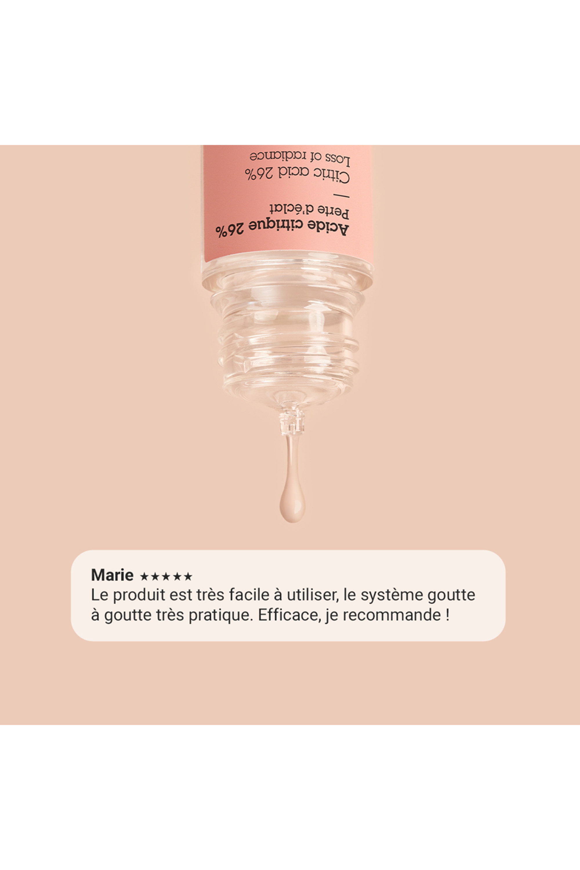 Actif pur Acide Citrique 26% perte d’éclat / hyperpigmentation