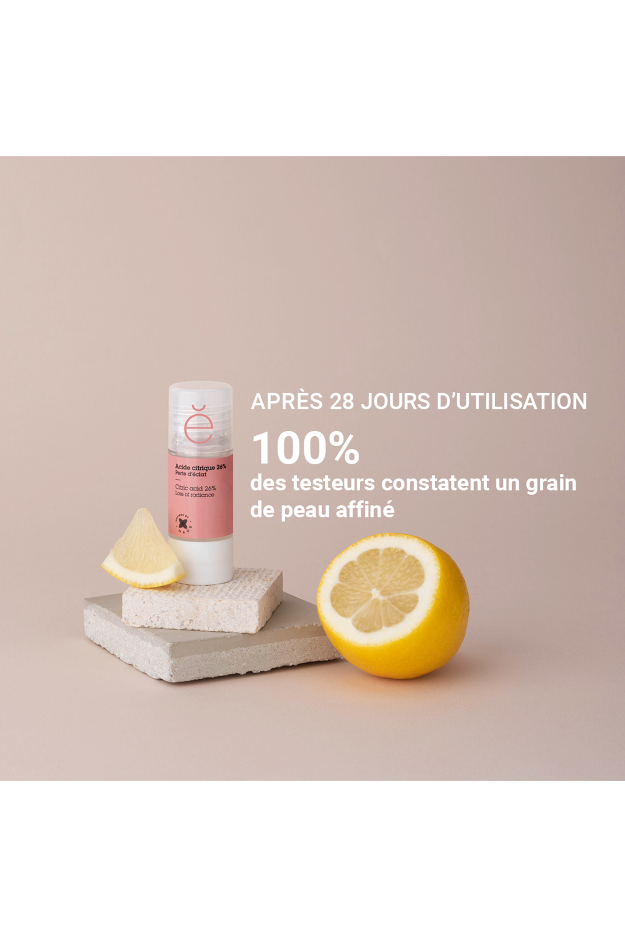 Actif pur Acide Citrique 26% perte d’éclat / hyperpigmentation