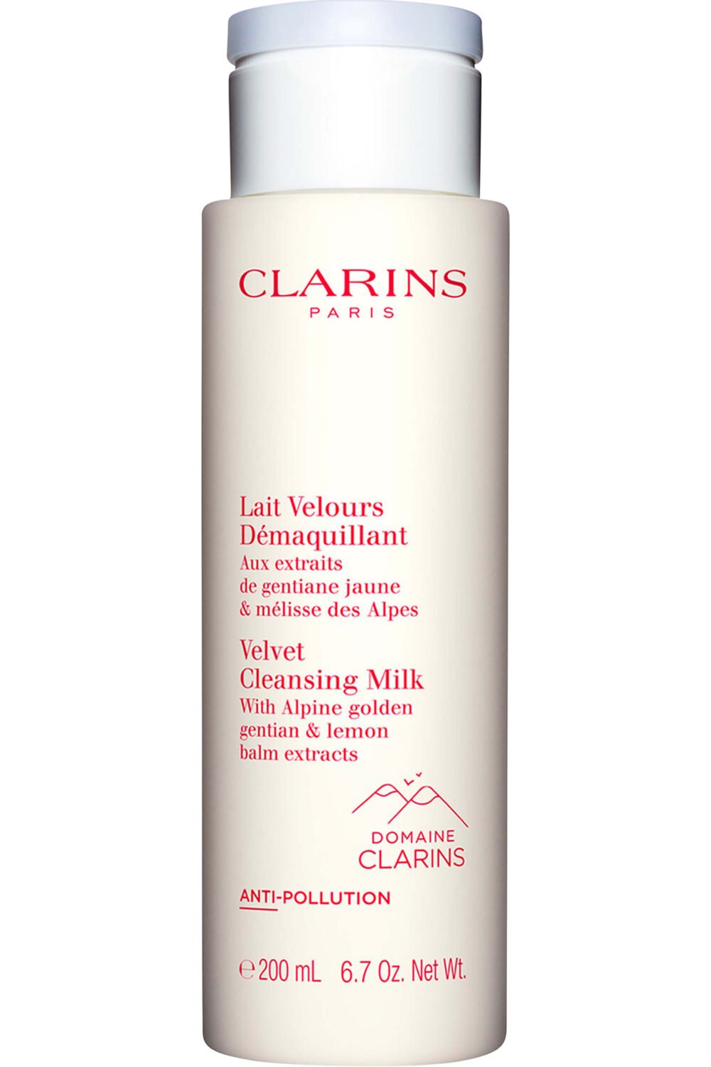 Clarins - Lait velours démaquillant aux extraits de gentiane jaune & mélisse des Alpes