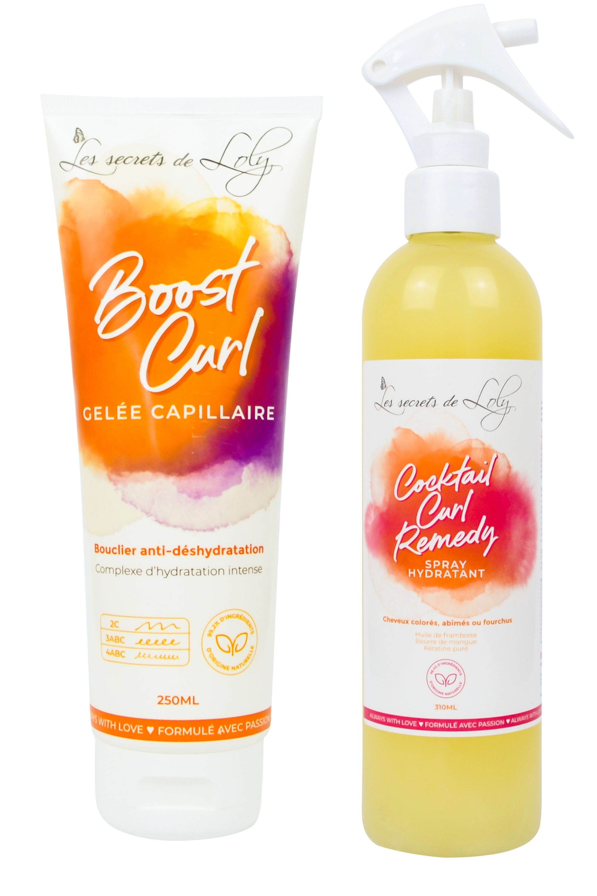 Boost Curl - Soin sans rinçage, Gelée capillaire, bouclier anti