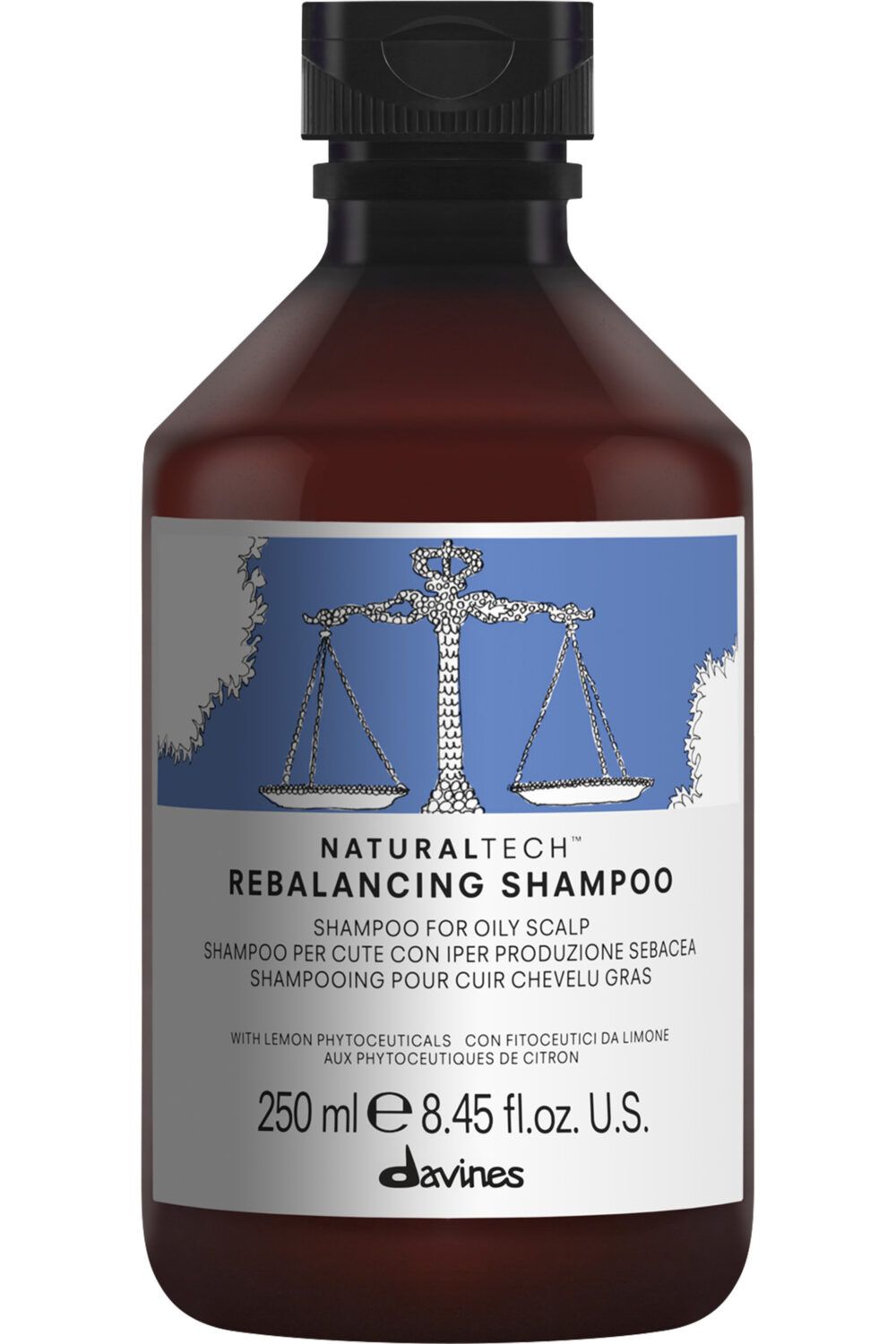 Davines - Shampoing rééquilibrant pour cheveux gras Rebalancing