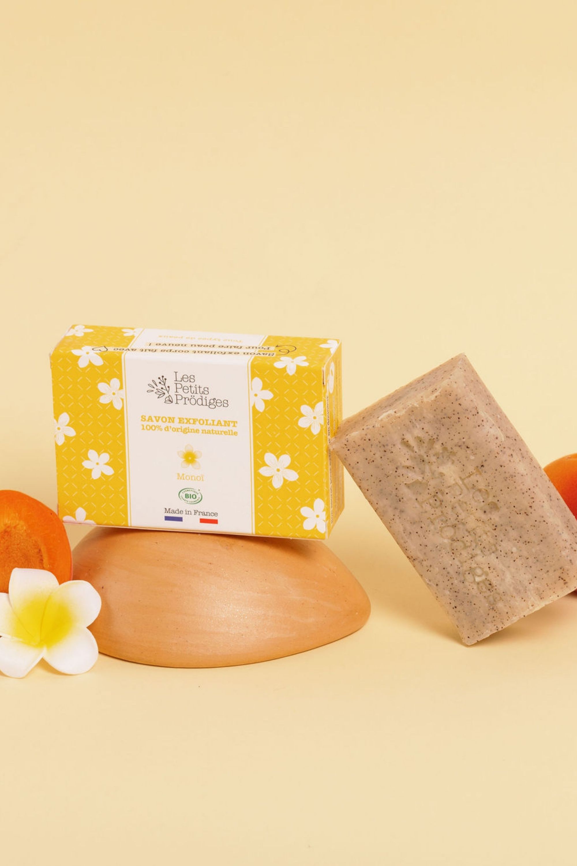 Savon exfoliant corps au Monoï