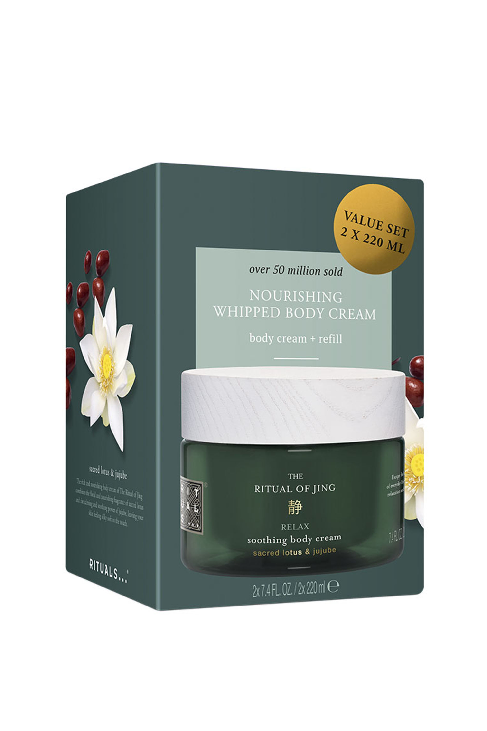 Duo crème pour le corps et sa recharge The Ritual of Jing