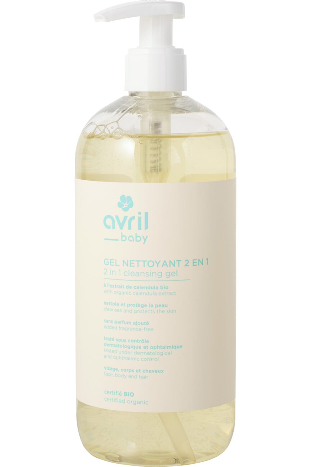 Avril - Gel nettoyant bio pour bébé peau & cheveux