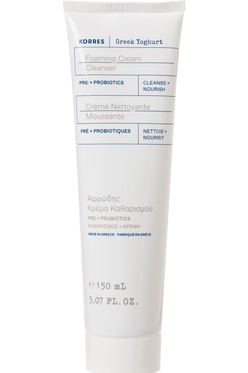 Crème nettoyante moussante aux probiotiques et yaourt grec