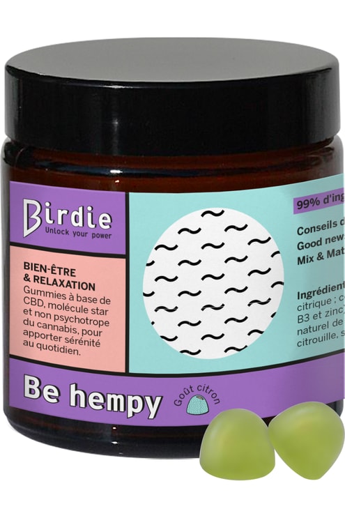 Bonbons gummies anti-stress au CBD Be Hempy