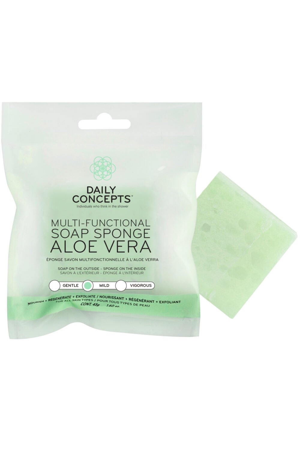 Éponge savonneuse à l'aloe vera