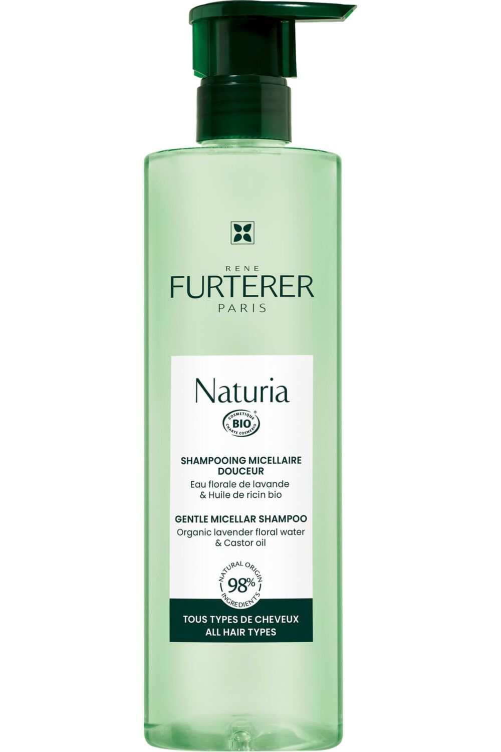 René Furterer - Shampoing micellaire rechargeable ultra doux sans sulfates Naturia 400ml