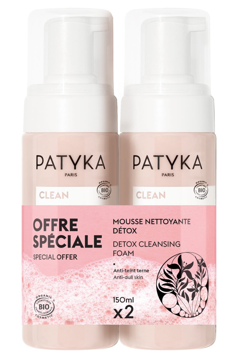 Patyka - Duo mousse nettoyante Détox