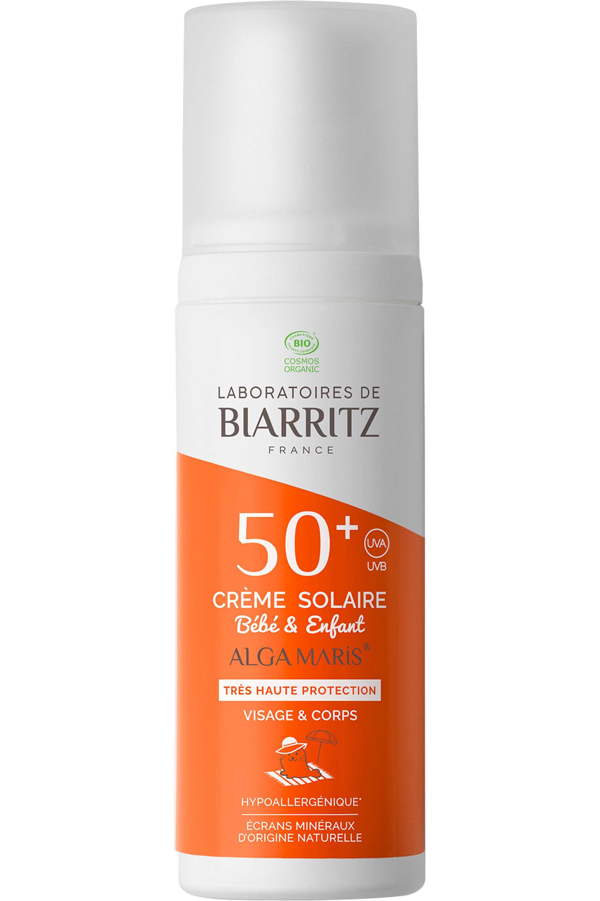 Crème solaire minérale bébé & enfant SPF50+ Alga Maris