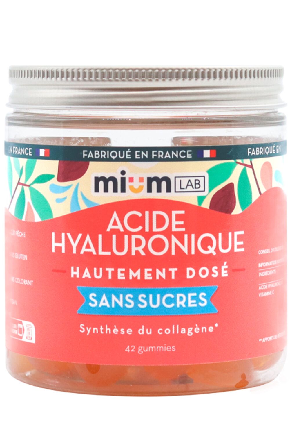 Mium Lab ex Les Miraculeux - Compléments alimentaires gummies Acice Hyaluronique sans sucres Cure 3 semaines