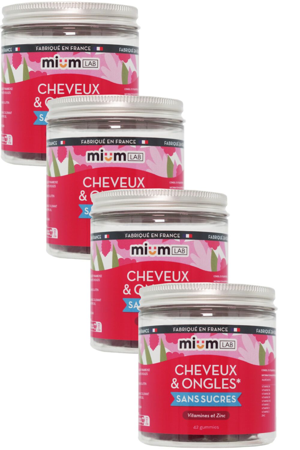 Mium Lab ex Les Miraculeux - Compléments alimentaires gummies Cheveux & ongles Cure 12 semaines