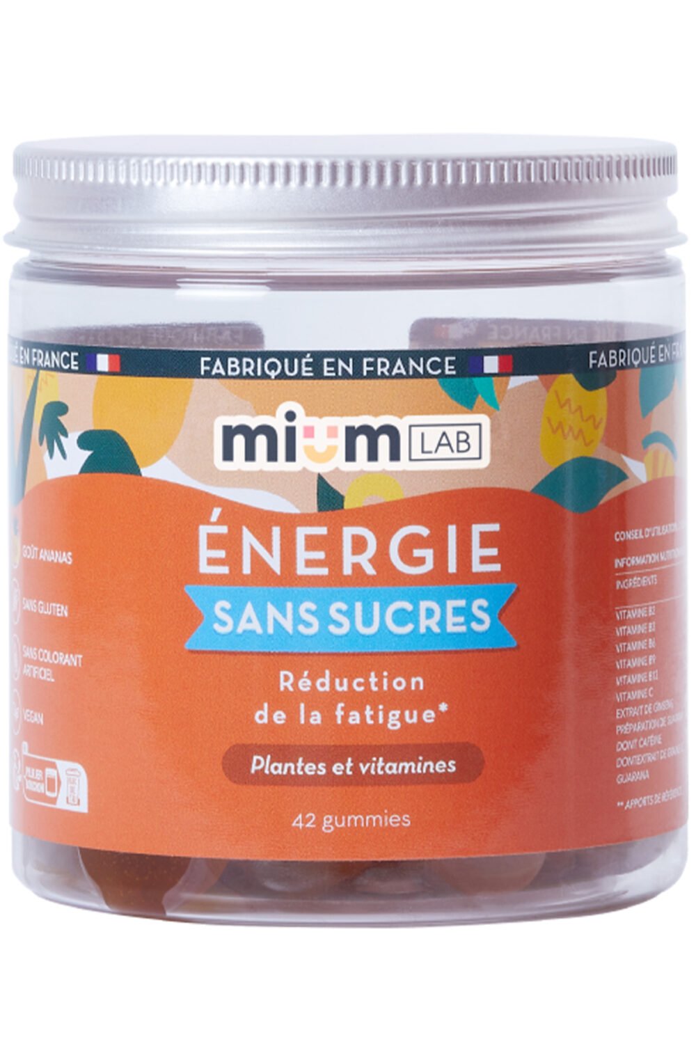 Mium Lab ex Les Miraculeux - Compléments alimentaires gummies Energie sans sucres Cure 3 semaines