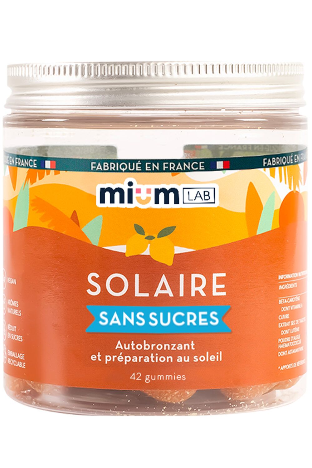 Mium Lab ex Les Miraculeux - Compléments alimentaires gummies Solaire sans sucres Cure 3 semaines