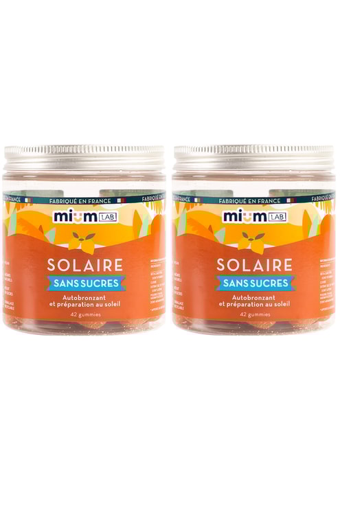 Compléments alimentaires gummies Solaire sans sucres
