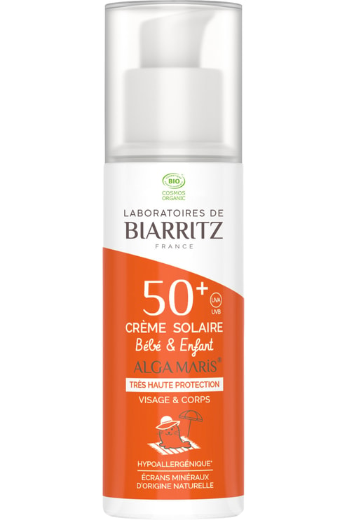 Crème solaire minérale bébé & enfant SPF50+ Alga Maris
