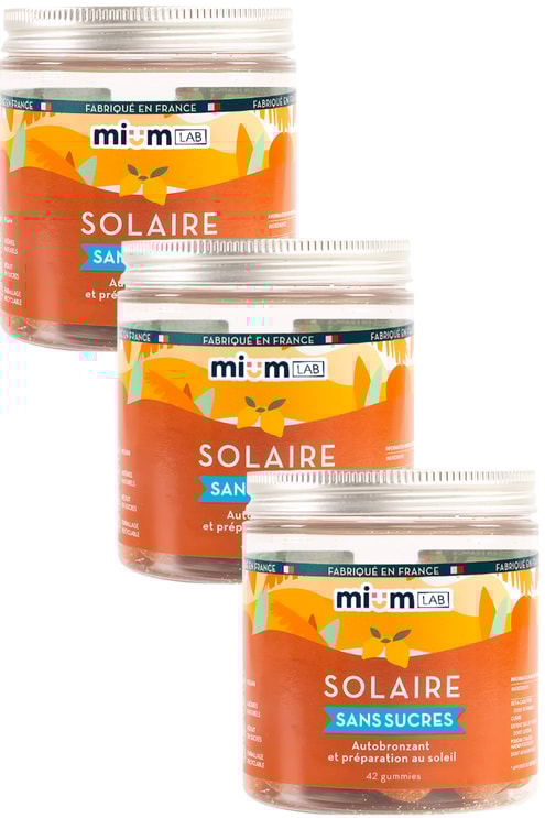 Compléments alimentaires gummies Solaire sans sucres