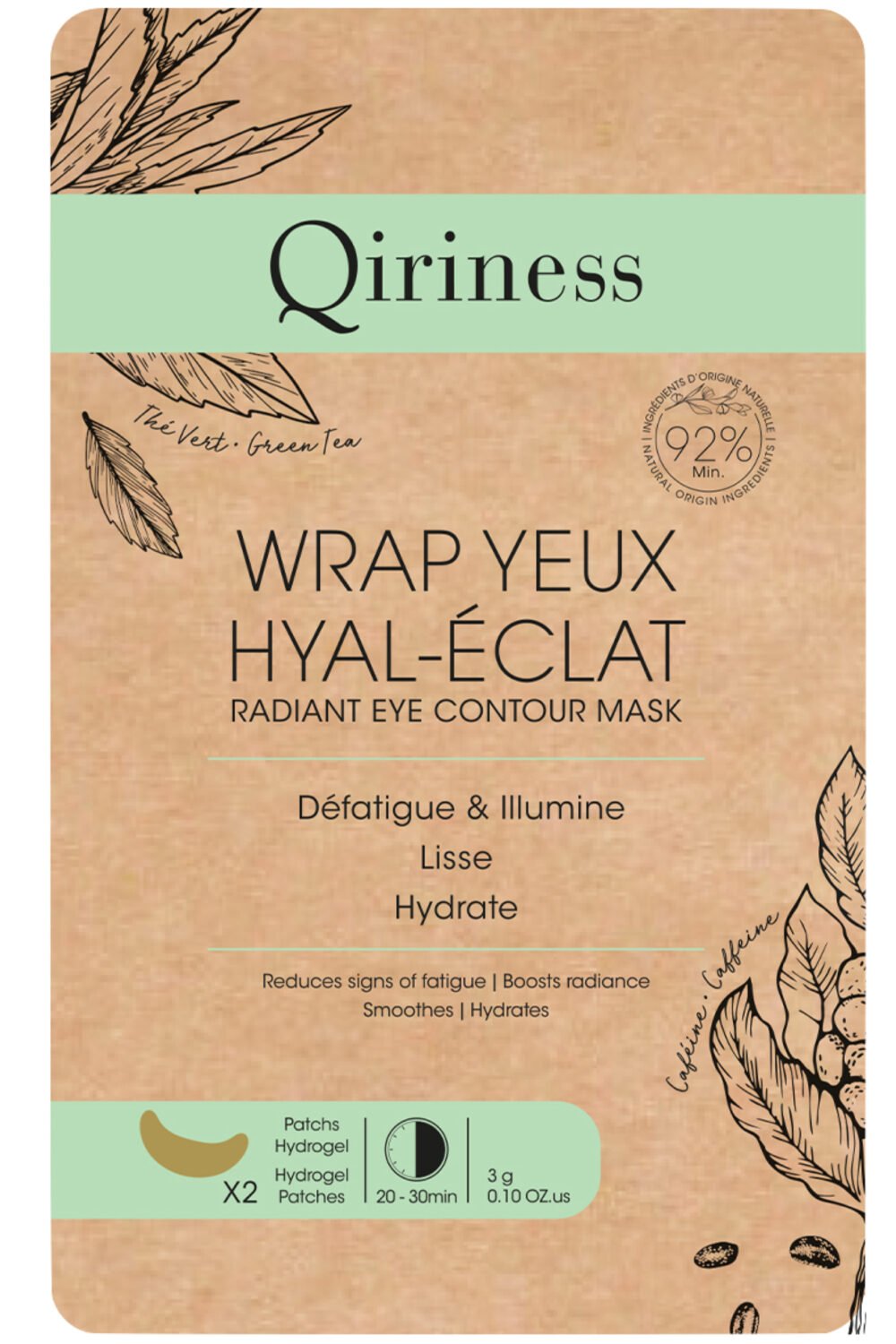 Qiriness - Masque wrap yeux Hyal-Éclat