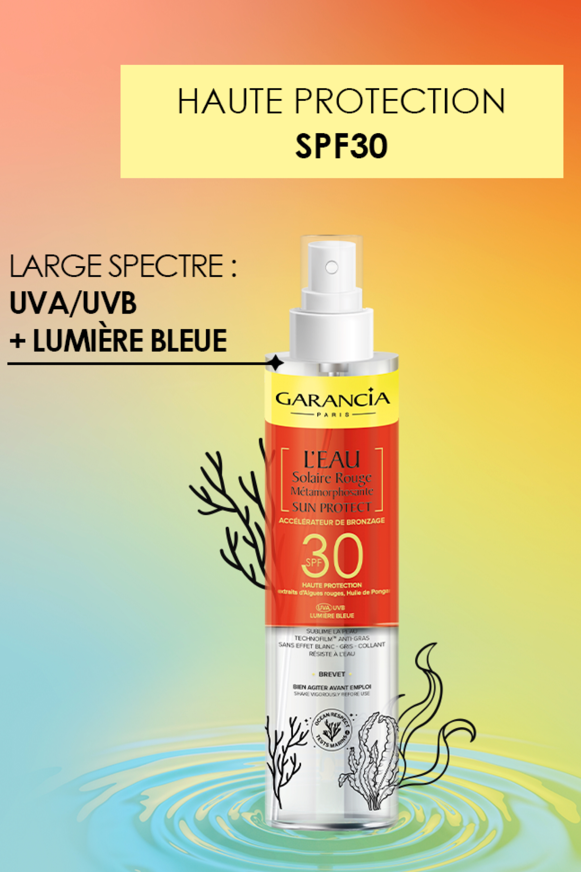 Eau rouge métamorphosante SPF30