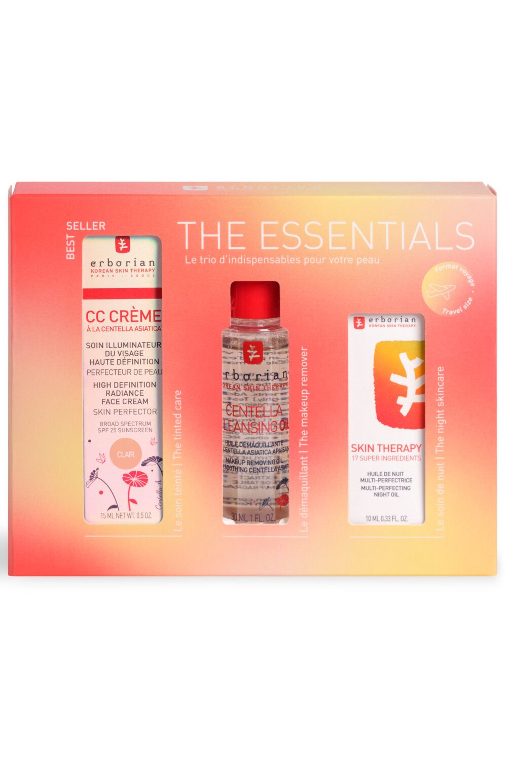 Erborian - Coffret CC Crème Claire, Centella Oil & Skin Therapy offert